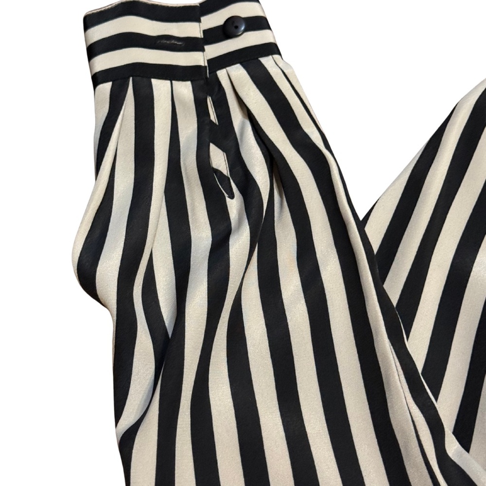Notations Black Striped Button Down‎ Shirt Vintage Goth - Picture 6 of 7